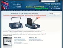Tablet Screenshot of impress-binding-machine.co.uk